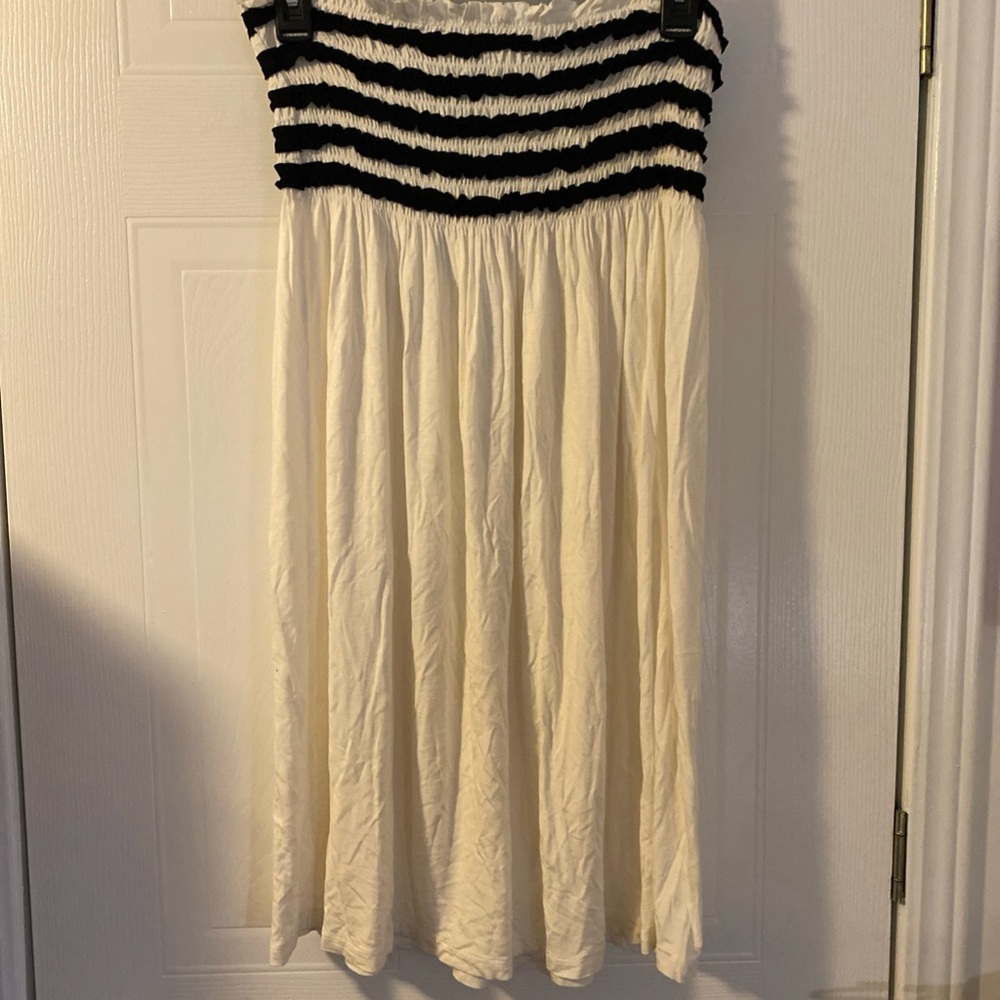 Triumph Strapless Black & White Mini Dress Medium